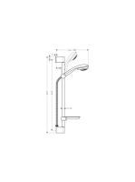 Hansgrohe Crometta 85 zuhanyszett Vario 65 cm-es zuhanyrúddal és szappantartóval, króm 27764000