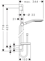 Hansgrohe Raindance Select S 150 Unica S Puro zuhanyszett 0,65 m 27802000