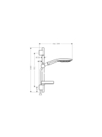 Hansgrohe Raindance Select S 150 Unica s Puro zuhanyszett 0,90m 27803000