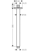 Hansgrohe Vernis Blend Mennyezeti csatlakozó 30 cm matt fekete 27805670