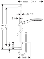 Hansgrohe Raindance Select E 150 Unica S Puro zuhanyszett 0,65m 27856000