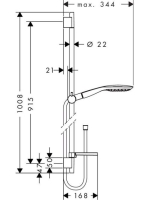 Hansgrohe Raindance Select E 150 Unica S Puro zuhanyszett 0,9m 27857000
