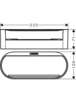Hansgrohe WallStoris mély tárolókosár, matt fehér 27912700