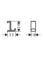 Hansgrohe WallStoris széles törölköző kampó matt fekete 27914670