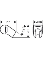 Hansgrohe WallStoris tolócsúszka matt fehér 27917700