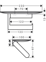 Hansgrohe WallStoris WC papír tartó, polccal matt fekete 27928670