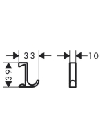 Hansgrohe WallStoris keskeny törölköző kampó matt fehér 27929700