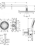 Hansgrohe Raindance S Zuhanyrendszer 240, 1 jet PowderRain és Shower Select S króm 27951000