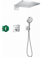 Hansgrohe Raindance E Zuhanyrendszer 300, 1 jet, és ShowerSelect Square króm 27952000