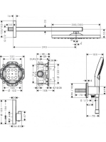 Hansgrohe Raindance E Zuhanyrendszer 300, 1 jet, és ShowerSelect Square króm 27952000