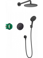 Hansgrohe Raindance S Zuhanyrendszer 240, 1 jet PowderRain és Shower Select S matt fekete 27959670