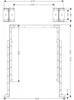 Hansgrohe sBox szerelési segédlap épített peremre szereléshez 28021000