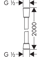 Hansgrohe Comfortflex króm zuhanycső 2m 28169000