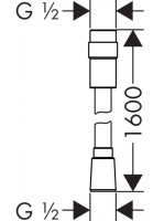 Hansgrohe Isiflex króm zuhanycső mennyiségszabályozóval 1,60 m 28248000