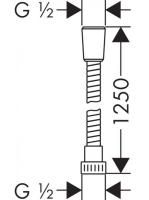 Hansgrohe Metaflex króm zuhanycső 1,25m 28262000