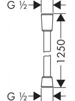 Hansgrohe Isiflex szálcsiszolt bronz zuhanycső 1,25 m 28272140