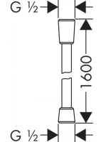 Hansgrohe Isiflex króm zuhanycső 1,60m 28276000