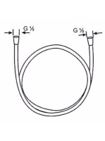 Hansgrohe Isiflex króm zuhanycső 1,60m 28276000