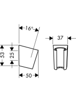 Hansgrohe Porter'S rozsdamentes acél hatású zuhanytartó 28331800