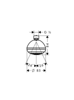 Hansgrohe Crometta 85 fejzuhany 1jet, EcoSmart+, króm 28423000