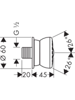 Hansgrohe Bodyvette 1jet króm oldalzuhany 28466000