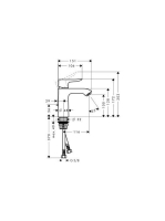 Hansgrohe Metris 110 mosdócsaptelep 31080000, húzórudas lefolyógarnitúrával