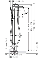 Hansgrohe Metris szabadonálló kádcsaptelep 31471000