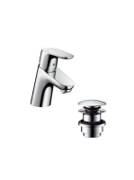 Hansgrohe Focus mosdócsaptelep 70 Push-Open lefolyógarnitúrával 31604000