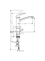Hansgrohe Focus M41 mosogató csaptelep elzárószeleppel, króm 31803000
