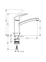 Hansgrohe Focus M41 mosogató csaptelep, króm 31806000