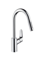 Hansgrohe Focus M41 mosogató csaptelep kihúzható kifolyóval, króm 31815000