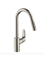 Hansgrohe Focus M41 mosogató csaptelep kihúzható kifolyóval, rozsdamentes acél hatású 31815800