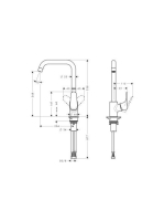 Hansgrohe Focus M41 mosogató csaptelep, króm 31820000