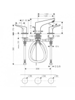 Hansgrohe Focus 3-lyukú mosdócsaptelep 100 automata leeresztővel, króm 31937000