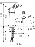 Hansgrohe Focus Monotrou kád és zuhanycsaptelep 31938000