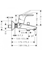 Hansgrohe Focus egykaros kádcsaptelep, króm 31948000