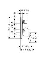 Hansgrohe Talis S kádcsaptelep színkészlet 32475000