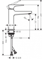Hansgrohe Metropol mosdócsaptelep szálcsiszolt bronz push-open lefolyóval 110 32507140