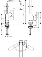 Hansgrohe Metropol 230 mosdócsaptelep króm push-open lefolyóval 32511000