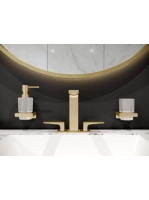 Hansgrohe Metropol 160 3-lyukú mosdócsaptelep szálcsiszolt bronz, push-open lefolyóval 32515140
