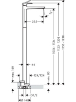Hansgrohe Metropol szabadonálló mosdócsaptelep lefolyó nélkül 32530000