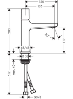 Hansgrohe Metropol Select mosdócsaptelep 110 push-open lefolyóval 32571000
