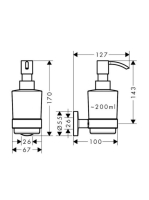 Hansgrohe Logis Universal folyékony szappanadagoló matt üveg, króm 41714000