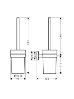 Hansgrohe Logis Universal fali WC-kefe tartó 41722000