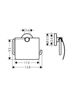 Hansgrohe Logis Universal WC papír tartó fedéllel 41723000