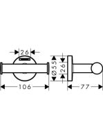 Hansgrohe Logis Universal króm 2 ágú akasztó 41725000