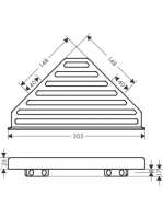 Hansgrohe AddStoris Sarokkosár szálcsiszolt bronz 41741140