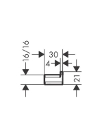 Hansgrohe AddStoris Törölköző horog egy kampóval szálcsiszolt fekete króm 41742340