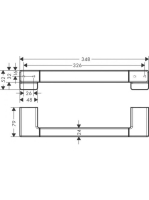 Hansgrohe AddStoris Kapaszkodó rúd matt fekete 41744670
