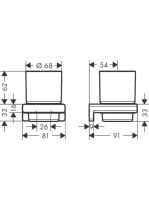Hansgrohe AddStoris Fogkefe tartó pohár matt fehér 41749700